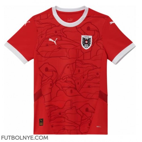 Camiseta Austria Primera Equipación para mujer Eurocopa 2024 manga corta